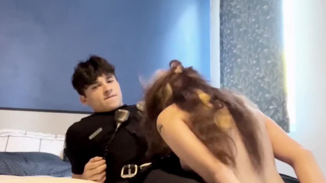 CJ Clark on a police suit fucks with a girl